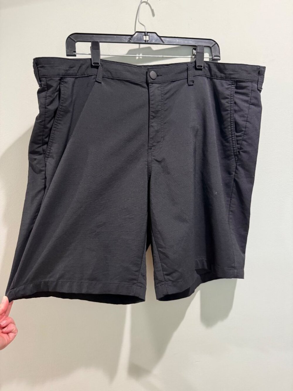 George Men's Black Flat Front Performance Shorts Size 44